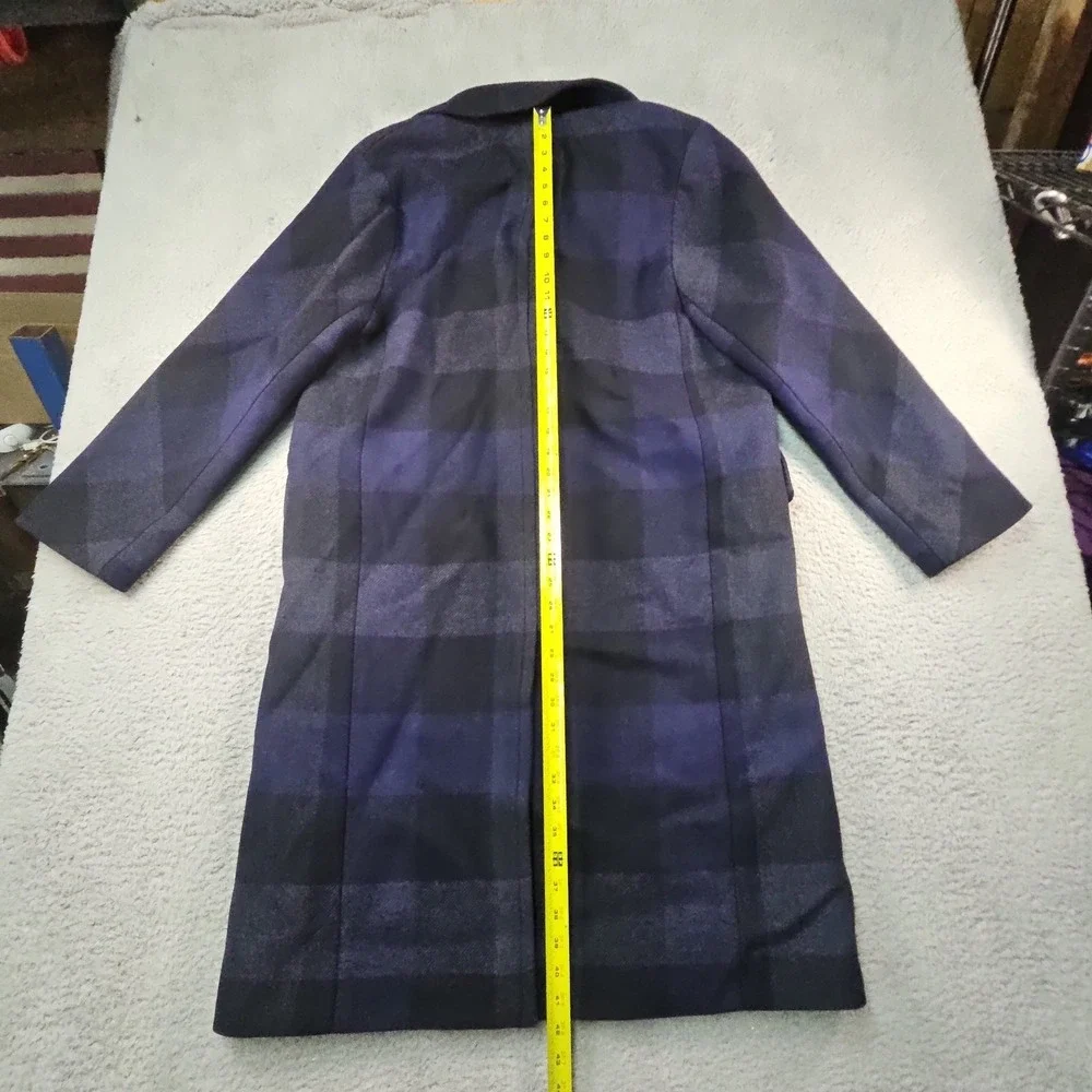 Madewell Coat Womens 10 The Gianna Plaid Insuluxe Overcoat Trench Wool Cashmere